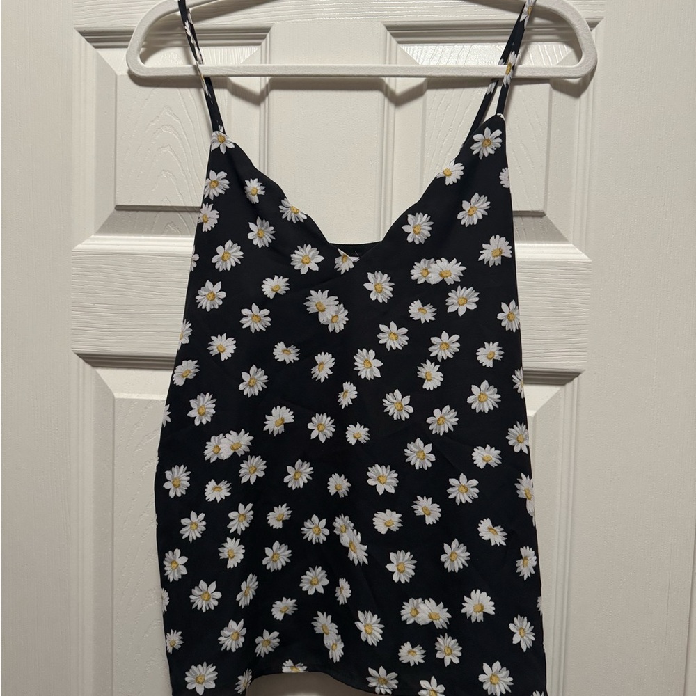 Socialite Black Daisy Print Camisole